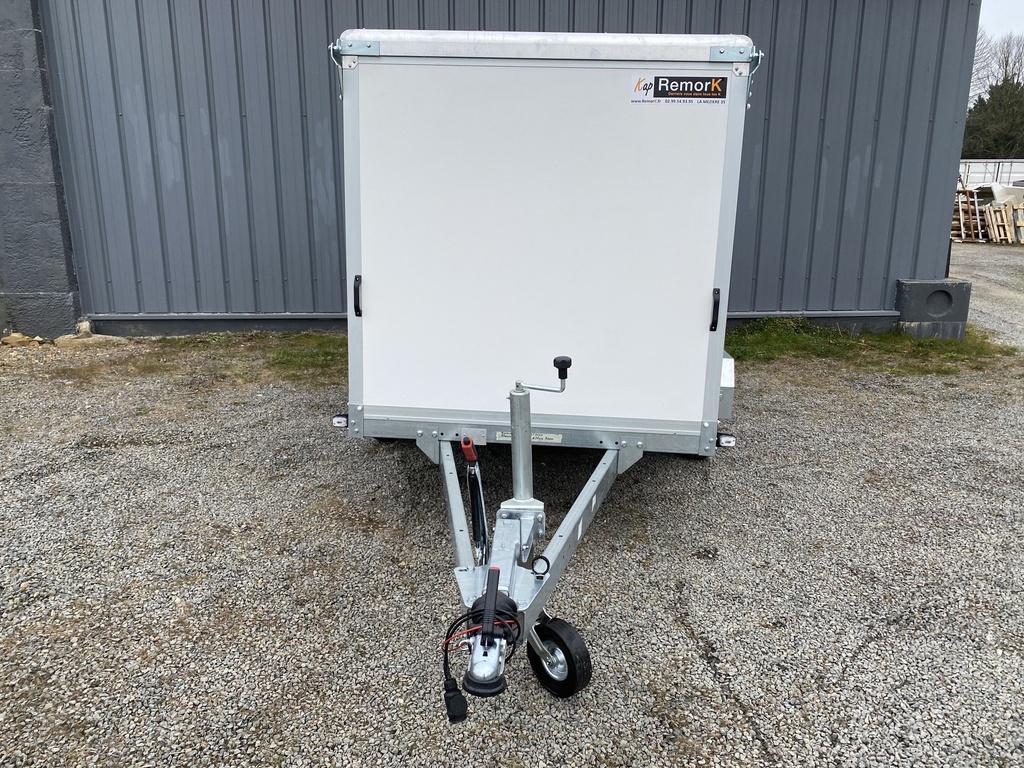 Remorque Fourgon Bois - 297 x 147 x 144 - 1300 Kg - 2 essieux - Hayon JCC13 3000