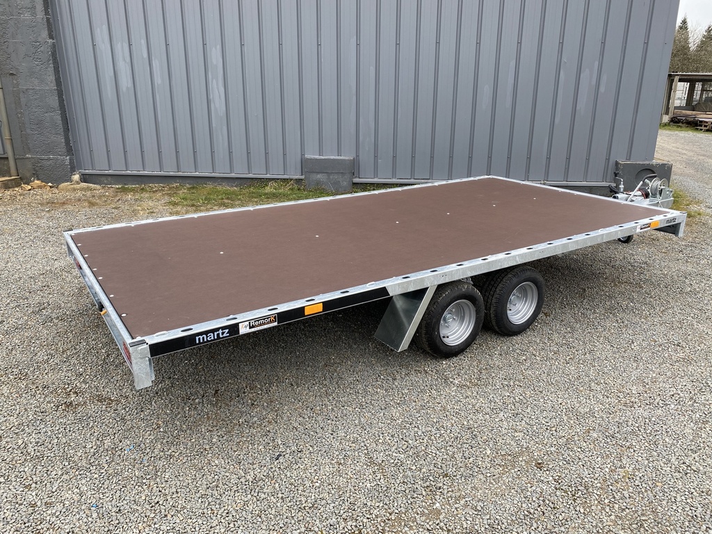 Remorque Porte Voiture - 406 x 200 - 2700 Kg - 2 Essieux - Plancher