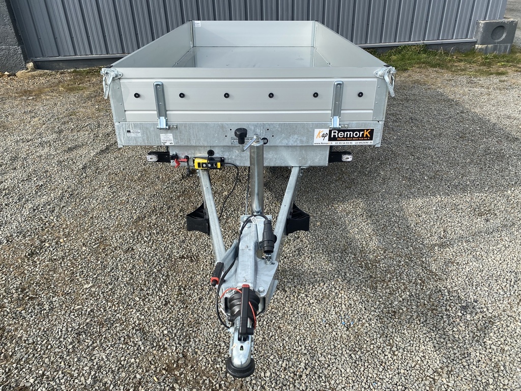 Remorque Benne - 305 x 153.7 x 30 - 2700 Kg - 2 Essieux - Electrique