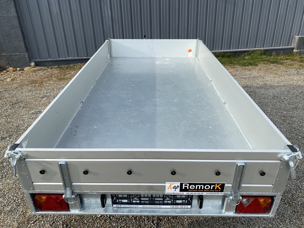 Remorque Benne - 305 x 153.7 x 30 - 2700 Kg - 2 Essieux - Electrique