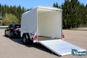 Remorque Fourgon Polyester - 300 x 155 x 175 - 1300 Kg - Pont/Porte - CARGO Blanc