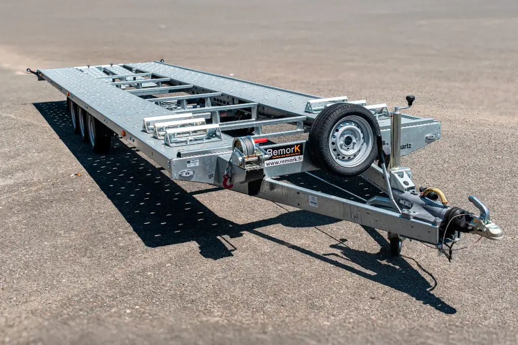 Remorque Porte 2 Voitures  - 800 x 216 - 3500 Kg - 3 Essieux