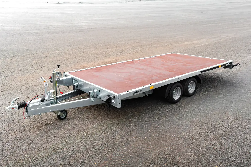 Remorque Plateau - 406 x 200 - 2700 Kg - 2 Essieux - Plancher