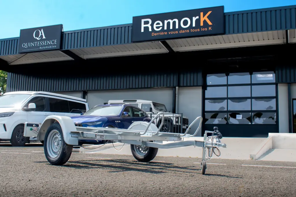 Remorque Porte-moto - 2 rails - 500Kg - Roues 13p + Amortisseurs DUO PM 13