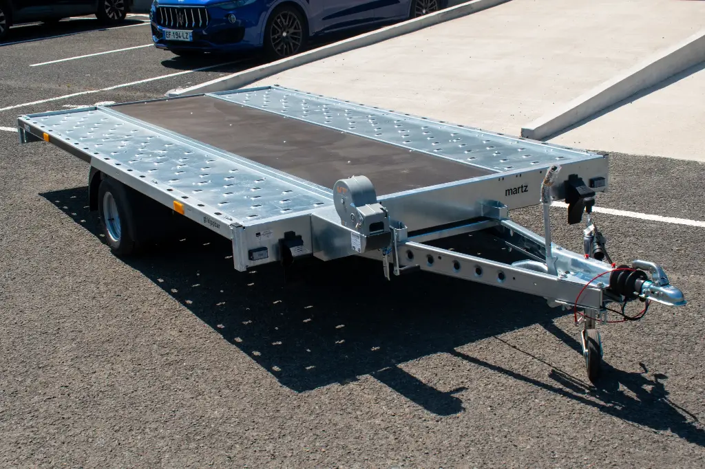 Remorque Porte Voiture - 368.6 x 204 - 1500 Kg -  LOHR + PLANCHER