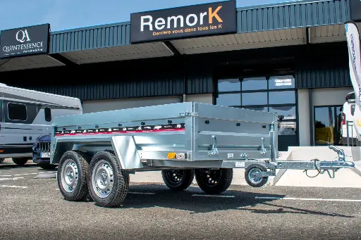 [BAG242-2-500] Remorque Bagagère - 242x135x40 - 2 essieux - 750 Kg R256