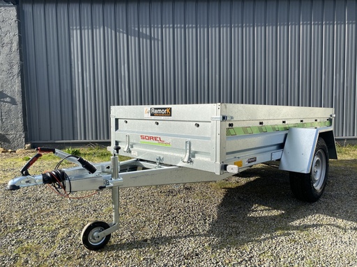 [BAG259-F-1300] Remorque Utilitaire Tole - 259 x 135 x 40 - 1300 Kg - Freinée R261F113
