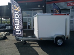 [FB207-750F-P] Remorque Fourgon Bois - 207 x 130 x 143 - 750 Kg - Freinée - Portes JCC1000 2100