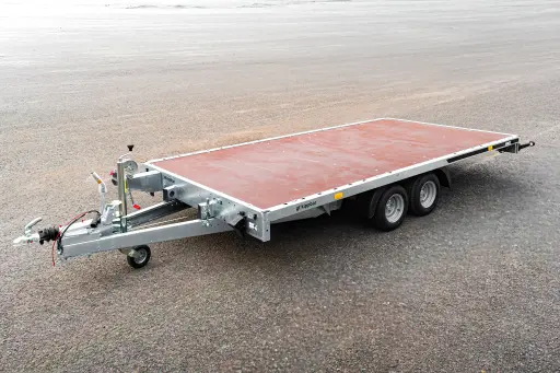 [PV406-2700-PLANCHER] Remorque Plateau - 406 x 200 - 2700 Kg - 2 Essieux - Plancher